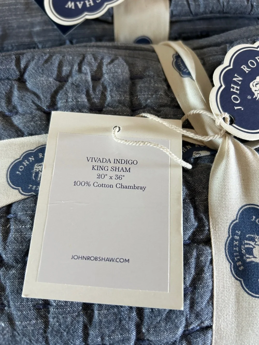 John Robshaw Vivada Indigo Woven Sham X 2 King